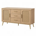 Sideboard 150 x 40 x 80 cm Holzwerkstoff Natur Rattan Modern - Martrania